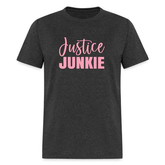 Justice junkie tee - heather black